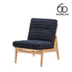 マルニ60 オークフレーム アームレスチェア 1シーター 1人掛けソファ ミナペルホネン タンバリン インディゴ #7684