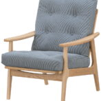 マルニ60 オークフレーム ハイバックアームチェア 1シーター 1人掛け シングル ソファ 布地 M-01 ヒッコリーへリンボン