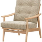 マルニ60 オークフレーム ハイバックアームチェア 1シーター 1人掛け シングル ソファ 布地 M-01 シュプールベージュ