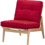 マルニ60 オーク フレームチェア 肘無し リボン レッド