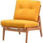 マルニ60 オーク フレームチェア 肘無し 帆布 マスタード