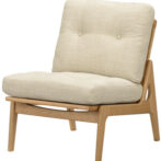 マルニ60 オーク フレームチェア 肘無し バリ アイボリー