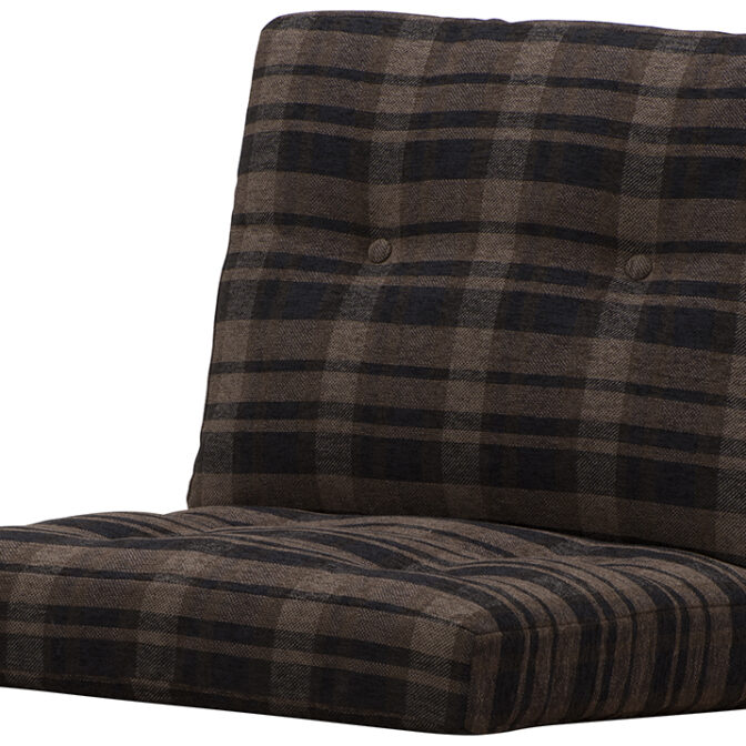 マルニ60 マルニロクマル オークフレーム アームレスチェア 1シーター 1人掛け シングル ソファ 布地 ガルボ ダークブラウン