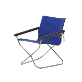 NychairX80 ニーチェアエックス 80 ブルー/布地 ダークブラウン/肘 NychairX 80 NY-406 折り畳みチェア パーソナルチェア ディレクターズチェア