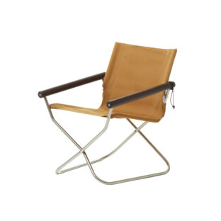 NychairX80 ニーチェアエックス 80 キャメル/布地 ダークブラウン/肘 NychairX 80 NY-409 折り畳みチェア イージーチェア ディレクターズチェア アウトドアチェア