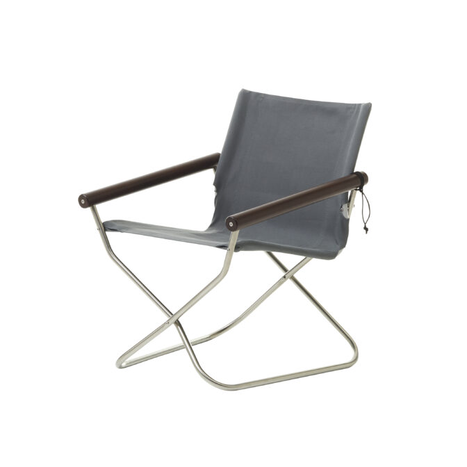 ニーチェアエックス 80 グレー/布地 ダークブラウン/肘 NychairX 80 NY-410 折り畳みチェア アウトドアチェア