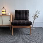 マルニ60 オークフレーム アームレスチェア 1シーター 1人掛けソファ 布地 ガルボ ダークブラウン