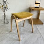 限定品 秋田木工 スツール スタッキングスツール 剣持勇 NO.202 ブナ材 白木 座面/布地 こまち 曲木家具 秋田新幹線