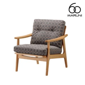 マルニ60 オークフレームチェア 1シーター 1人掛け M-05 布地 ミナペルホネン タンバリン グレー #7679