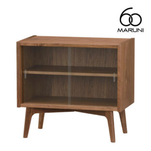 マルニ60+ マルニロクマルプラス ウォルナット コンビネーション セット オープンシェルフ63（溝あり） 脚組 ガラスドア 棚