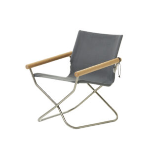 NychairX ニーチェアエックス 80 グレー/布地 ナチュラル/肘 NychairX 80 NY-405 折り畳みチェア イージーチェア ディレクターズチェア アウトドアチェア