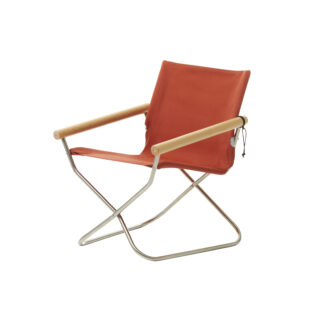 NychairX80 ニーチェアエックス 80 レンガ/布地 ナチュラル/肘 NychairX 80 NY-402 折り畳みチェア パーソナルチェア ディレクターズチェア