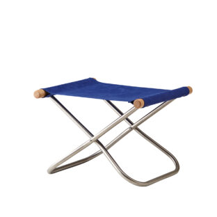 NychairX ニーチェアX ニーチェアエックス オットマン ブルー/布地 ナチュラル/肘 NychairX NY-116 折り畳みチェア アウトドアチェア