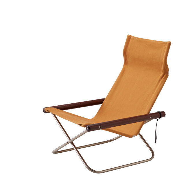 ニーチェアエックス キャメル/布地 ダークブラウン/肘 NychairX NY-126 折り畳みチェア アウトドアチェア