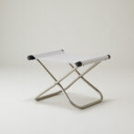 NychairX Shikiri ニーチェアエックス オットマン シキリ オットマン チャコールブラック ライトグレー格子 NY-224 折り畳みチェア アウトドアチェア