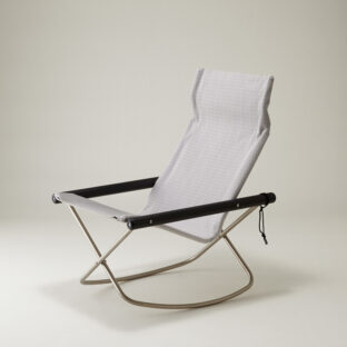 NychairX Shikiri ニーチェアエックス ロッキング シキリ ロッキングチェア　チャコールブラック / ライトグレー格子 NY-214 折り畳みチェア アウトドアチェア