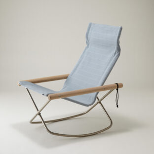 NychairX Shikiri ニーチェアエックス ロッキング シキリ ロッキングチェア ソープフィニッシュ / ブルーグレー簾 NY-213 折り畳みチェア パーソナルチェア