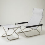 NychairX Shikiri（ニーチェアエックス ＆オットマンセット シキリ） チャコールブラック / ライトグレー格子 NY-204 NY-224 折り畳みチェア アウトドアチェア