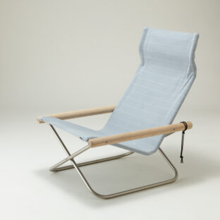 NychairX Shikiri ニーチェアエックス シキリ ソープフィニッシュ / ブルーグレー簾 NY-203 折り畳みチェア パーソナルチェア