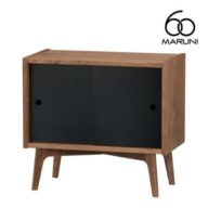 マルニ60+ マルニロクマルプラス ウォルナット コンビネーション セット オープンシェルフ63（溝あり） 脚組 ブラックカラードア 棚