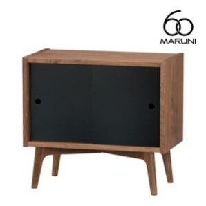 マルニ60+ マルニロクマルプラス ウォルナット コンビネーション セット オープンシェルフ63（溝あり） 脚組 ブラックカラードア 棚