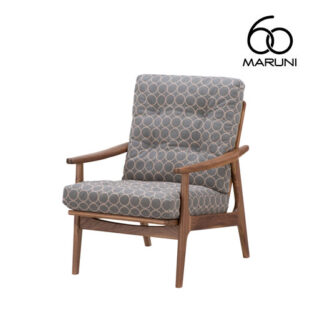 ミナペルホネン マルニ60+ ウォルナットフレーム ハイバック アームチェア 1シーター 1人掛け シングル ソファ 布地 タンバリン グレー #7679