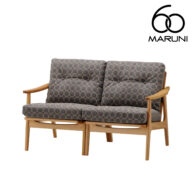 ミナペルホネン マルニ60 オークフレーム アームチェア 2シーター 2人掛け ラブ ソファー 布地 タンバリン グレー #7679