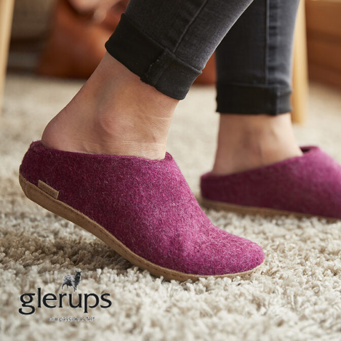 glerups SLIP-ON WITH LEATHER SOLE