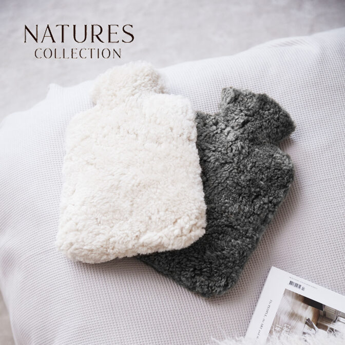 北欧雑貨ネイチャーズコレクション ホットウォーターボトル シープスキン 湯たんぽ