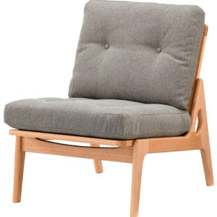 マルニ60 マルニロクマル オークフレーム アームレスチェア 1シーター 1人掛け シングル ソファ 布地