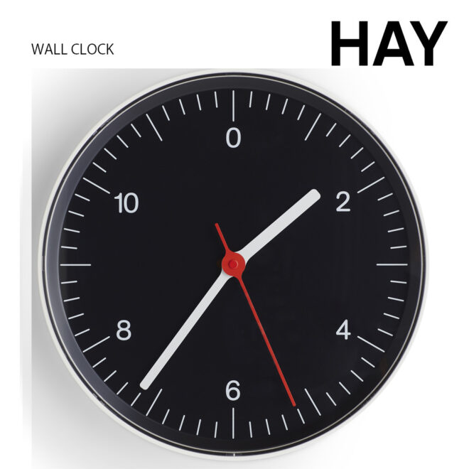ジャスパーモリソン 無印良品 ウォールクロック ブラック HAY 楽天市場】正規品 HAY WALL CLOCK BLACK/BLUE/GREEN/WHITE