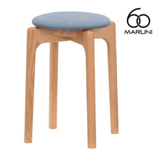 マルニ60＋ maruni60＋ マルニロクマルプラス オークフレーム スタッキングスツール スツール 椅子 木製 丸椅子 おしゃれ かわいい 布地 M-01