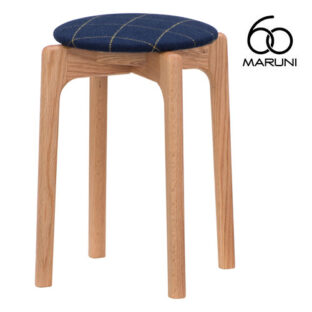 マルニ60＋ maruni60＋ マルニロクマルプラス オークフレーム スタッキングスツール スツール 椅子 木製 丸椅子 おしゃれ かわいい 布地 M-02