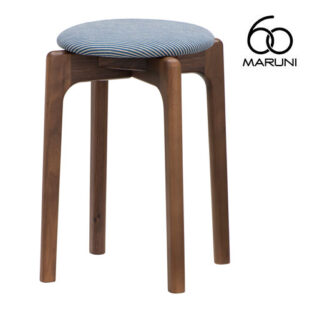 マルニ60＋ maruni60＋ マルニロクマルプラス ウォルナットフレーム スタッキングスツール スツール 椅子 木製 丸椅子 おしゃれ かわいい 布地 M-01