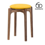 マルニ60+ maruni60+ マルニロクマルプラス ウォルナットフレーム スタッキングスツール スツール 椅子 木製 丸椅子 おしゃれ かわいい 布地 M-02