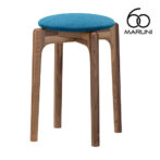 マルニ60+ maruni60+ マルニロクマルプラス ウォルナットフレーム スタッキングスツール スツール 椅子 木製 丸椅子 おしゃれ かわいい 布地 M-02