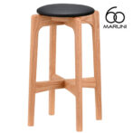 マルニ60＋ maruni60＋ マルニロクマルプラス オーク ハイスツール 58 スツール カウンターチェア 椅子 木製 丸椅子 おしゃれ かわいい ゼラコート ビニールレザー