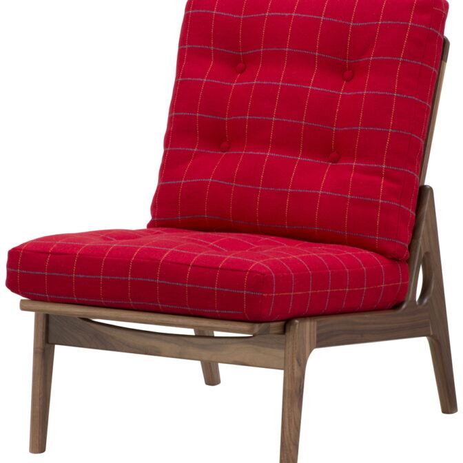 マルニ60 ウォルナットフレーム 肘無し ハイバック アームレスチェア 1シーター 1人掛け シングル ソファ 布地 M-02