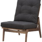 マルニ60 ウォルナットフレーム 肘無し ハイバック アームレスチェア 1シーター 1人掛け シングル ソファ 布地 M-01