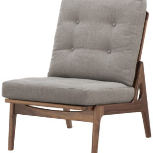 マルニ60 ウォルナットフレーム 肘無し ハイバック アームレスチェア 1シーター 1人掛け シングル ソファ 布地 M-01