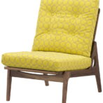 マルニ60 ウォルナットフレーム 肘無し ハイバック アームレスチェア 1シーター 1人掛け シングル ソファ 布地 M-05 ミナペルホネン