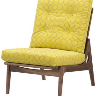 マルニ60 ウォルナットフレーム 肘無し ハイバック アームレスチェア 1シーター 1人掛け シングル ソファ 布地 M-05 ミナペルホネン