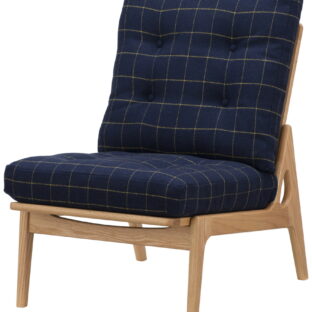 マルニ60 オークフレーム 肘無し ハイバック アームレスチェア 1シーター 1人掛け シングル ソファ 布地 M-02