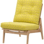 マルニ60 オークフレーム 肘無し ハイバック アームレスチェア 1シーター 1人掛け シングル ソファ 布地 M-05 ミナペルホネン