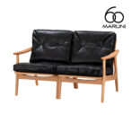 マルニ60 maruni60 マルニロクマル オーク フレームチェア 2シーター ソファ 2人掛け ラブソファー おしゃれ かわいい オイルレザー 皮革 L-01