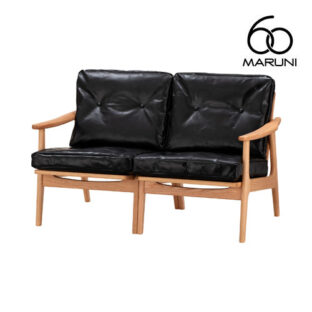 マルニ60 maruni60 マルニロクマル オーク フレームチェア 2シーター ソファ 2人掛け ラブソファー おしゃれ かわいい オイルレザー 皮革 L-01