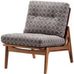 マルニ60 maruni60 ウォルナット 肘無し アームレスチェア 1シーター 1人掛け シングル ソファ 布地 ミナペルホネン タンバリン M-05