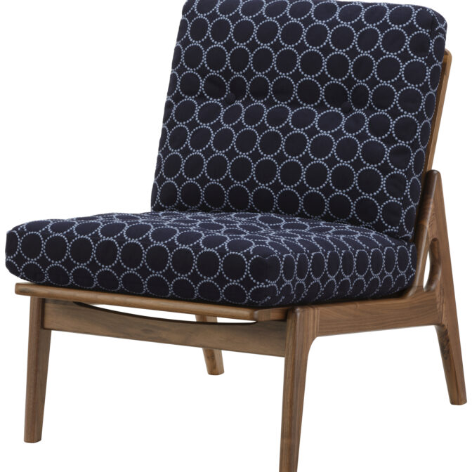 マルニ60 maruni60 ウォルナット 肘無し アームレスチェア 1シーター 1人掛け シングル ソファ 布地 ミナペルホネン タンバリン M-05