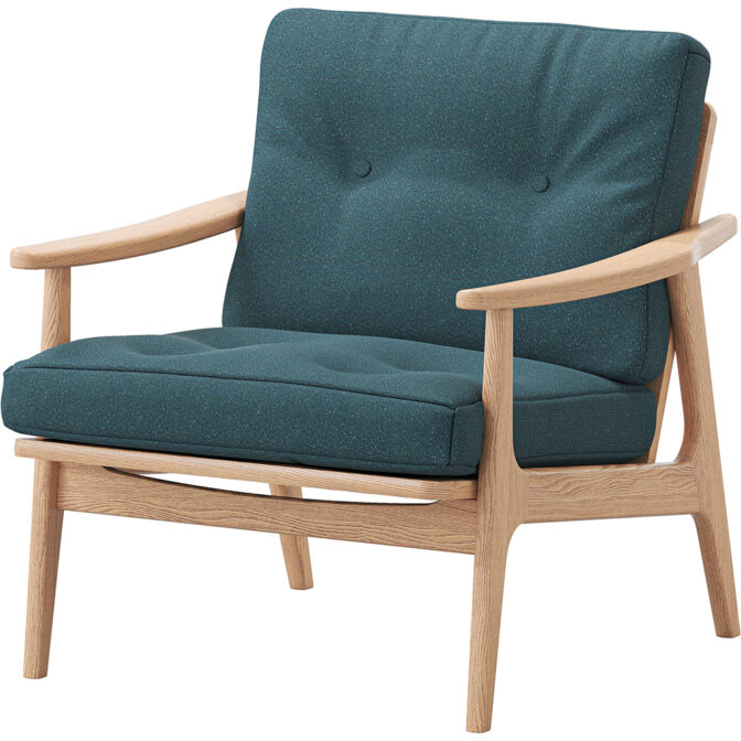 マルニ60+ maruni60+ マルニロクマルプラス オークフレーム ワイド1シーター 1人掛け ソファ 布地 M-01 ソファー