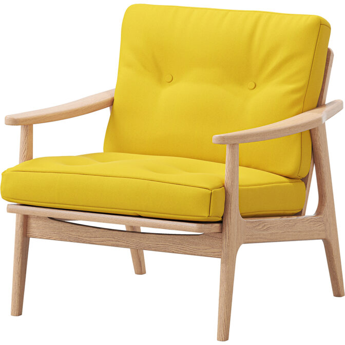 マルニ60+ maruni60+ マルニロクマルプラス オークフレーム ワイド1シーター 1人掛け ソファ 布地 M-01 ソファー